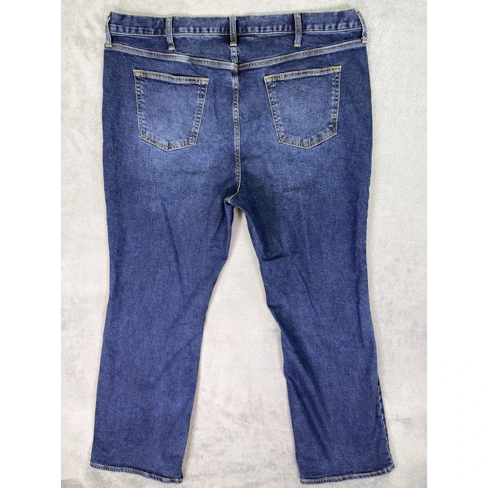 Old Navy Jeans Mens 42x32 Blue Bootcut Dark Wash Regular Fit Built In‎ Flex